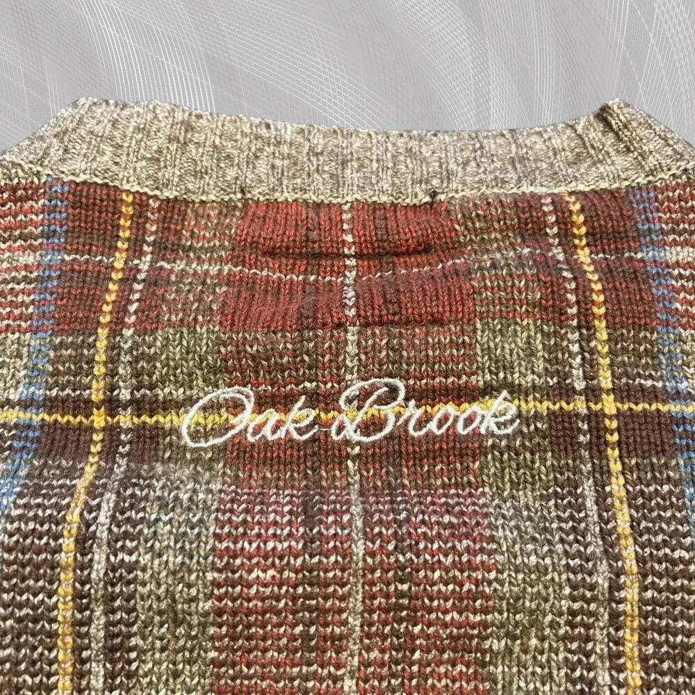 Oak Brook x Carnegie Mellon University Upcycled Tartan Plaid Sweater Size S